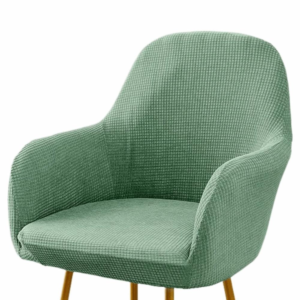 Elastic Solid Color Seat Protection Plaid Wear for Chairs Curved Chair Cover  Friends Party