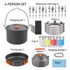 34PCS Camping Cookware Set Outdoor Cooking Pot with Nonstick Coating Portable Foldable Handle for Hiking Picnic