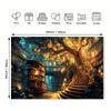 VIKAMAMagic Fairy Tale Tree Bookshelf Background Wall Tapestry Suitable for Party Photography Background Living Room Decoration
