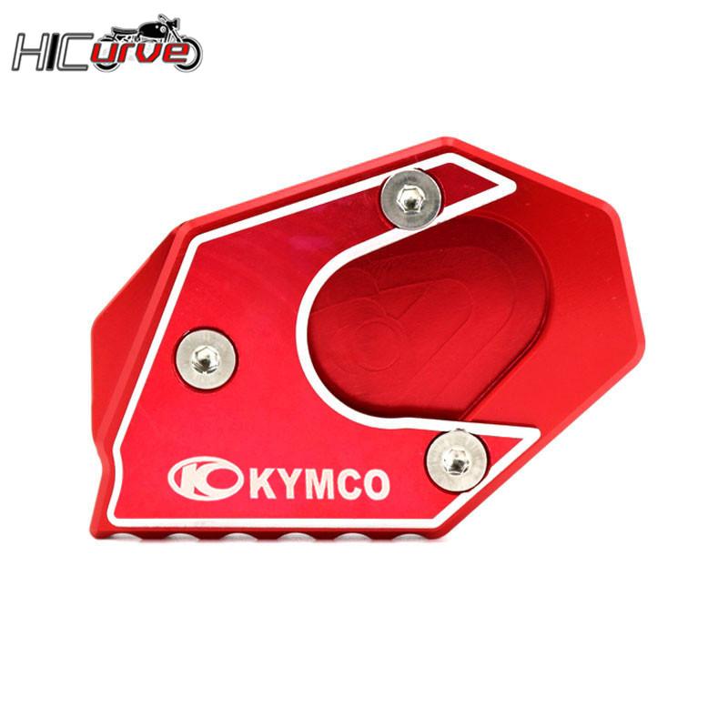 For KYMCO Xciting 250 300 350 400 400i 250i 300i 350i CNC Kickstand Foot Side Stand Extension Pad Support Plate Enlarge Stand