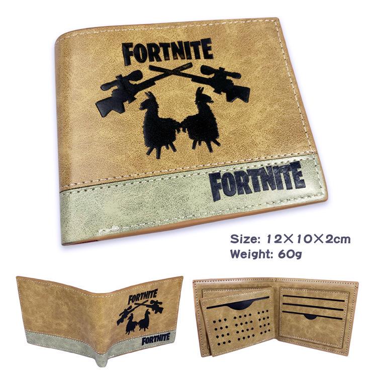 Fortnite Game Embossed Leather Wallet Short PU Leather Student Wallet Gaming Gift 1pcs