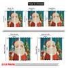2pcs,2D Plane Printing Light Filtering Curtains Santa Claus and Tree Versatile Durable Polyester (without Rod) All Seasons Use