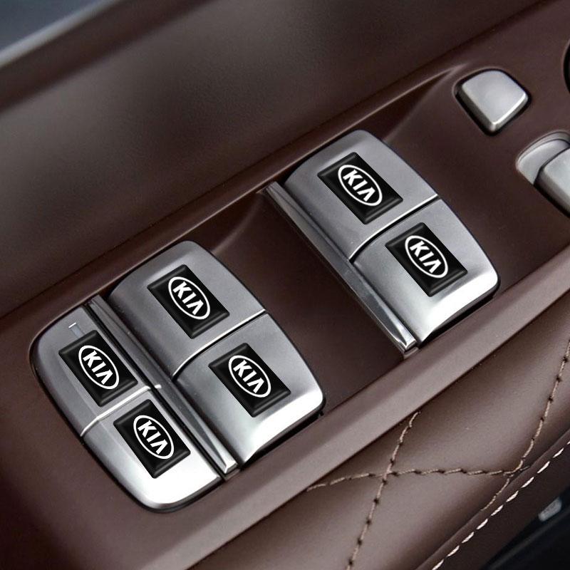 2/5/10Pcs Carbon Fiber Steering Wheel Car Logo Emblem 3D Stickers For KIA Rio Ceed Sportage Cerato Soul Sorento Flip R K2 K3 K5 K6 K7 K8 Soul