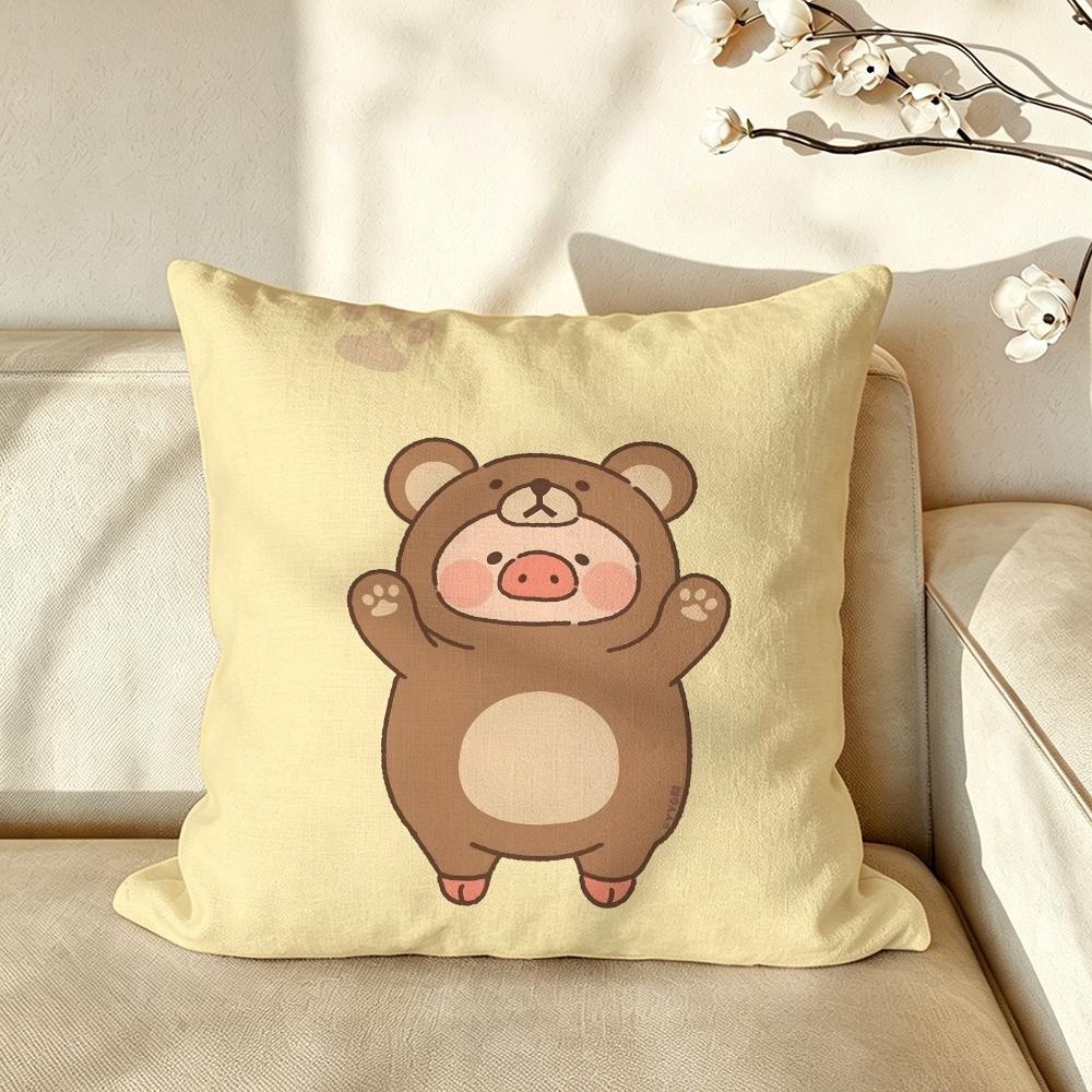 Character LLuLu Cushion Cover Pillow Case Antidustmite Pillowcase Silky Short Plush Sofa Cushion Cover Hot