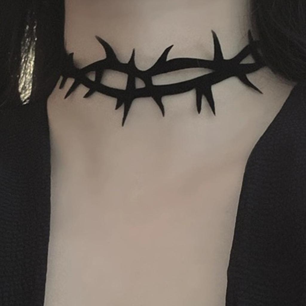 Black Lace Velvet Thorn Necklace For Women Gothic Punk Rock Choker Necklace Fashion Party Chokers Necklaces YK2 Jewelry Gifts