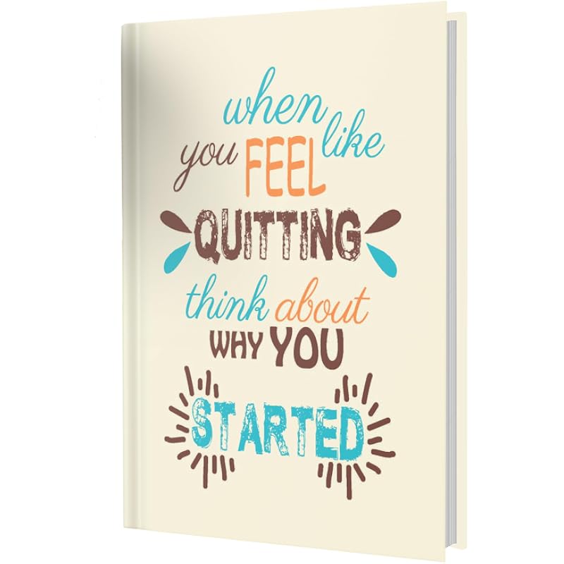 Accuprints Hard Bound Paper Notebook|Compact Size A5 (8.25 X 5.7)|200 Pages, 80 Gsm|Flat Opening Hardbound Quitting Diar