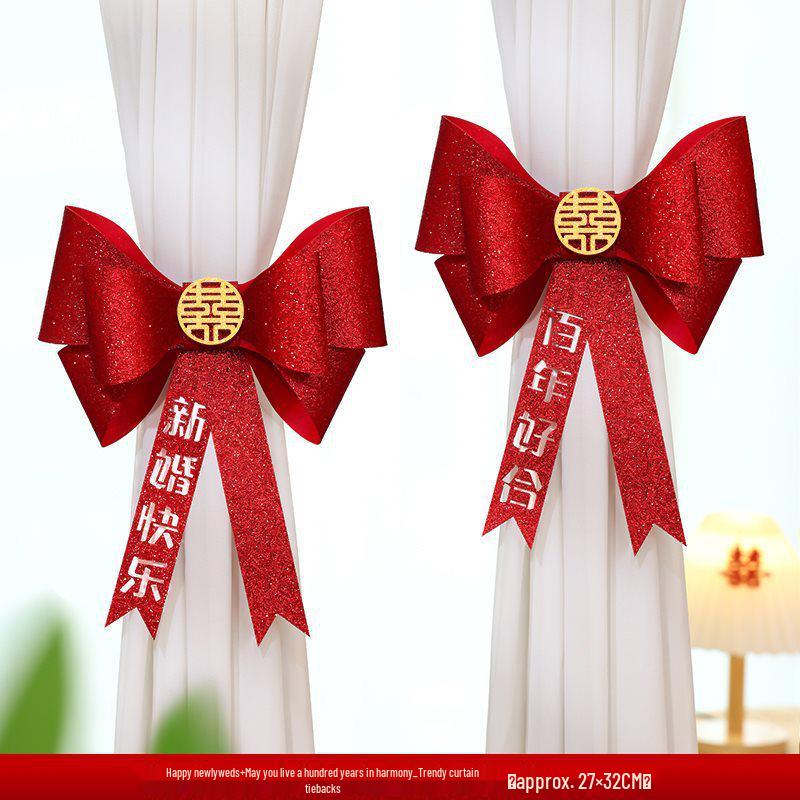 Свадебные подхваты для штор  Двойное счастье  - Кисточки для брачной спальни и спальни, Украшение-бант для нового дома
