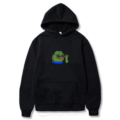 Men's Hoodies Autumn Winter Funny Glasses Frog Print Hooded Street Casual  Long Sleeve Unisex Hoodie Sweatshirt Pullover Streetwear