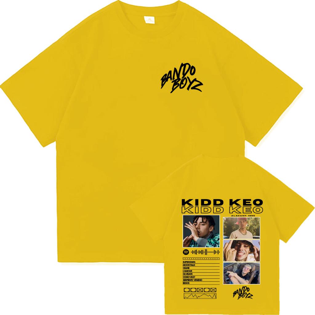 Rapper Kidd Keo Bando Boyz Tour Tshirts Unisex Women Fashion Street Y2K Tshirt Casual Cotton High Quality Oversized Cozy T Shirts