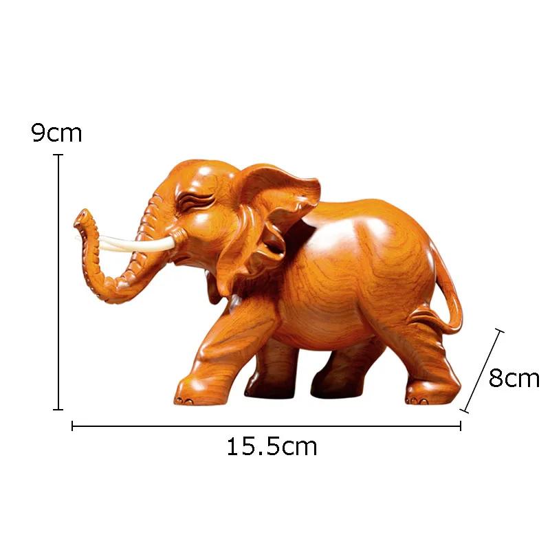 

Natural Rosewood Wood Carving Crafts Elephant Statue Vintage Home Decor Ornaments Living Room Decoration Elephant Wood Sculpture