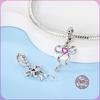 Charm Bow Series Original Pink Series Copper Charm Pendent Dangle Bead Fit Original Bracelet Necklace Diy Women Jewelry Gift