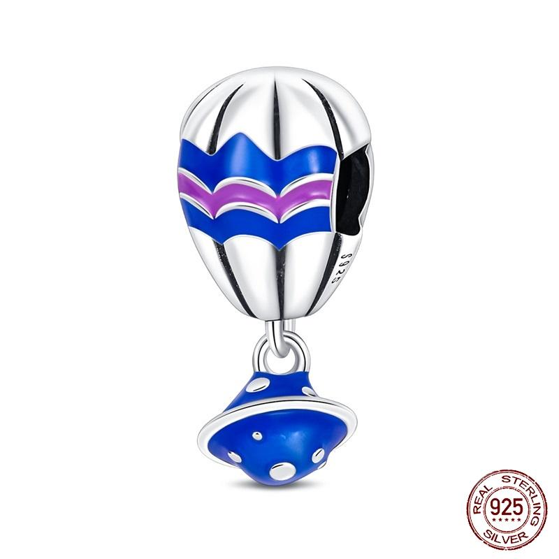 Copper Metal Trendy Fashion Glowing Spaceship Astronaut Bunny Planet Charm Bead Components Bead Components Compatible With Brand Authentic Original