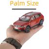 Modello di auto giocattolo in lega Volkswagen Tiguan L in scala 1/32 con meccanismo pull-back, suono, luce e sei porte - Veicolo fuoristrada imballato.