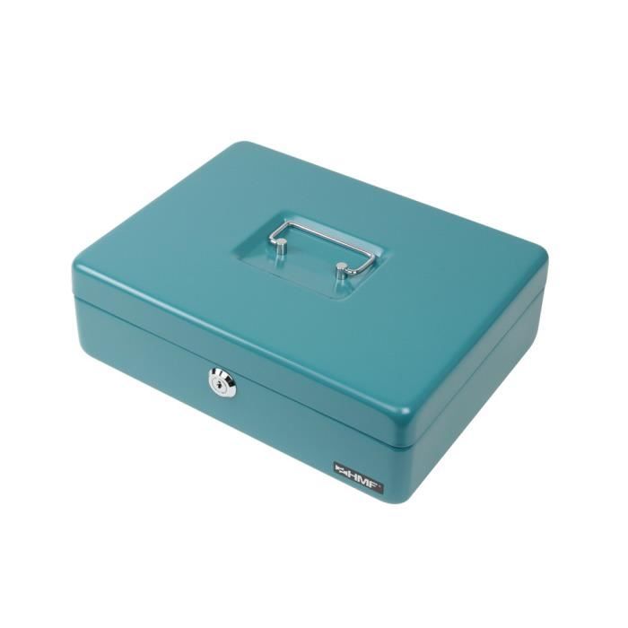 HMF 10015-24 Caisse à Monnaie, Monnayeur, 30 x 24 x 9 cm, petrol