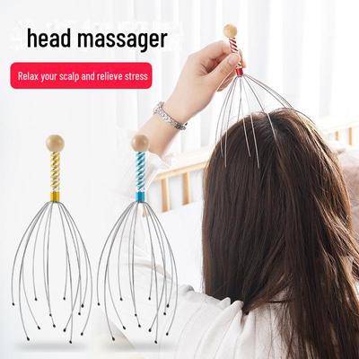 Oktopus-Kopfmassagegerät: Fünf-Klauen Kopfhauttherapie- & Meridian-Ausbaggerungswerkzeug