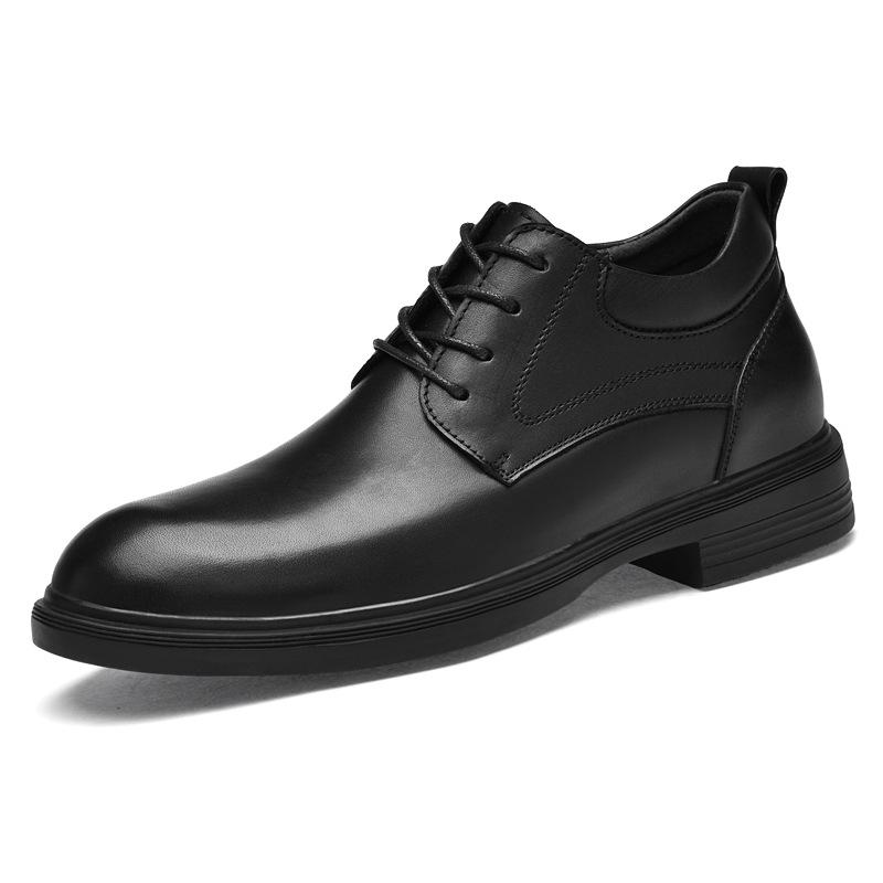 Autumn New Inner Height Increase 6CM Leather Shoes Casual Dress Men's Shoes Wedding Shoes British Height Increase Shoes Cross-border