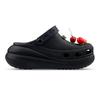 Crocs Crush Clog EVA Classic Crush ZY Zhiyu Cherry Fashion and Versatile Hole Shoes Unisex Black and Red