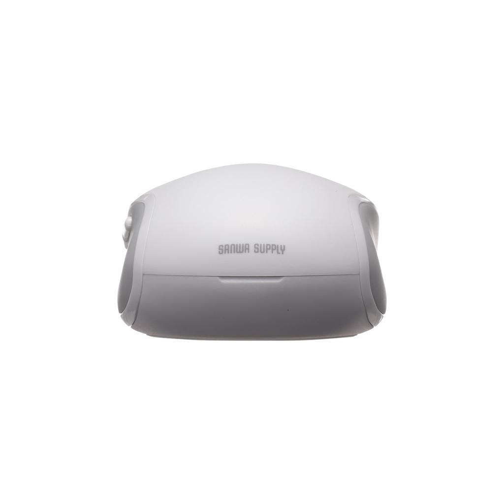 Sanwa Supply Silent Bluetooth Wireless Mouse (Rechargeable, 5 Buttons, White) MA-WBBS519W