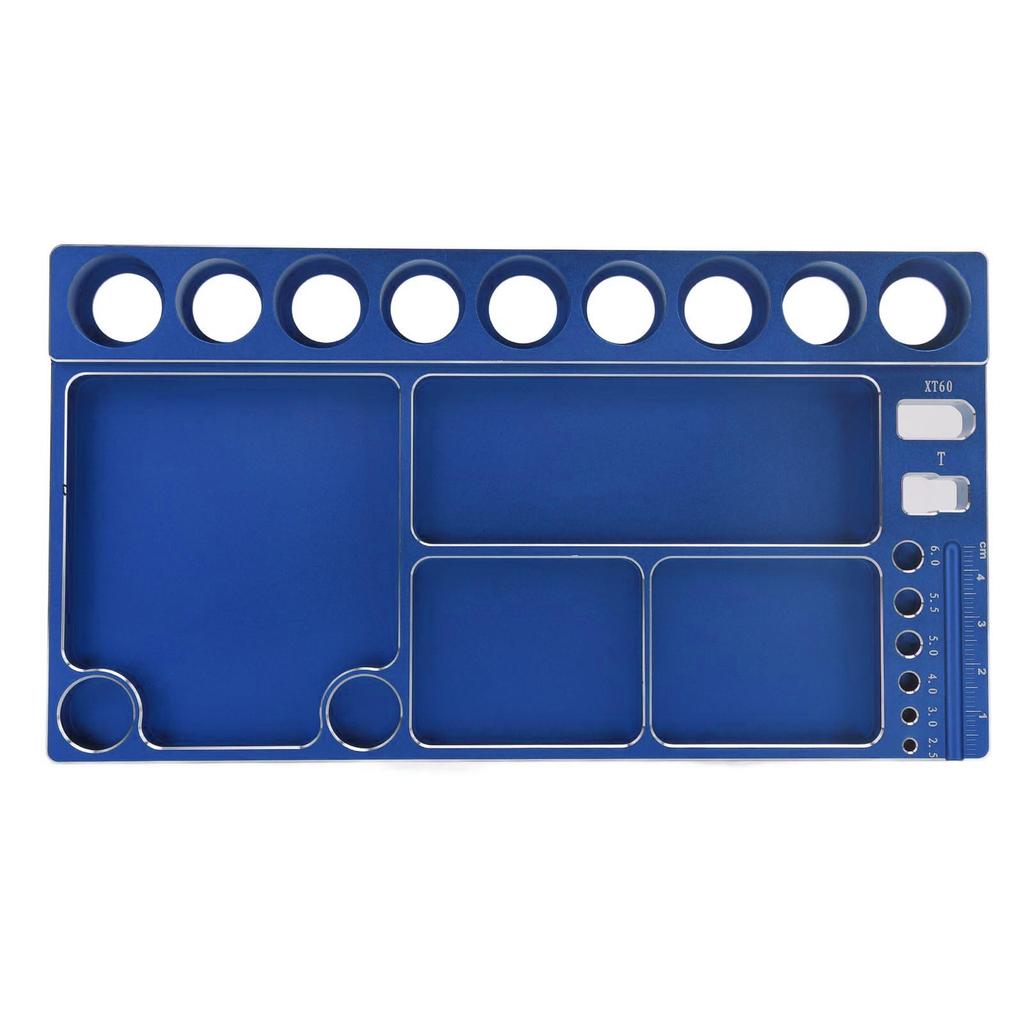 RC Screwdriver Tool Storage Rack Prevent Slip Aluminum Alloy Magnetic RC Socket Screws Tray Organizer Tool Holder for 1