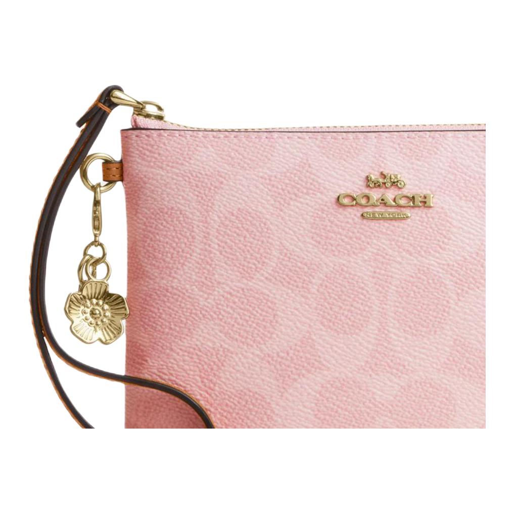 Coach Zipper Closure Faux Leather Clutch Women Clutch Dusty-Pink CEF72-IMPO