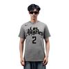 Nike X NBA Collaboration Logo Round Neck Letter Print Short Sleeve T-Shirt Men Tops Gray 00038209XLP3
