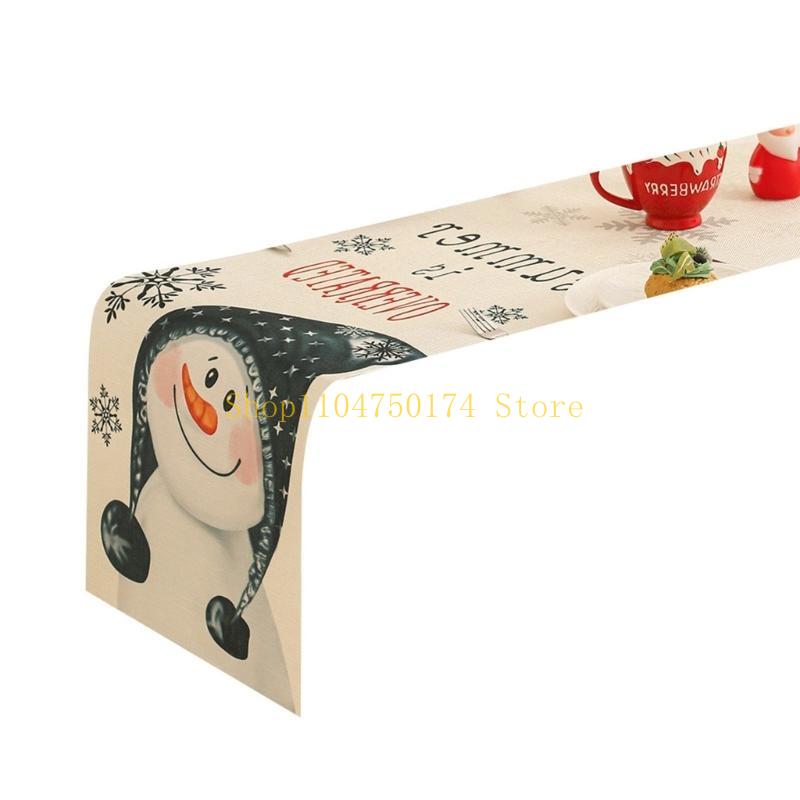 Holiday Table Runner Christmas Party Decoration Easy Cleaning Wrinkles Resistant Materials for Seasonal Celebration Top Sale
