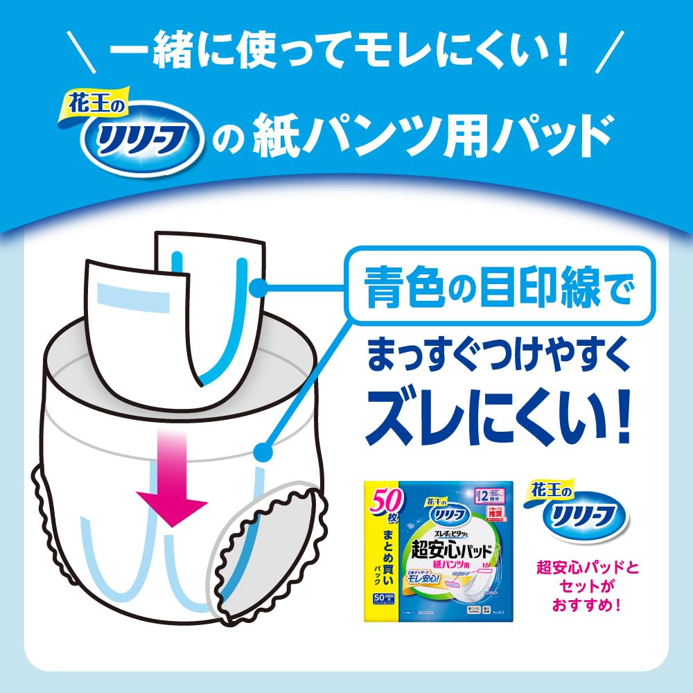 Relief Thin Pack Able to Walk Adult Diaper Pants-Type Easy-to-Put-Up Pants, 2-Use [ADL Classification Independently] M-L 24-Piece