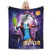 Sing 2 Kids Cartoon Movie Knitted Blanket Flannel Musical Comedy Soft Throw Blanket for Home Couch Bedspread
