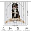 Adorable Bernese Mountain Dog Shower Curtain Modern Bathroom Decor With White Frame Printing