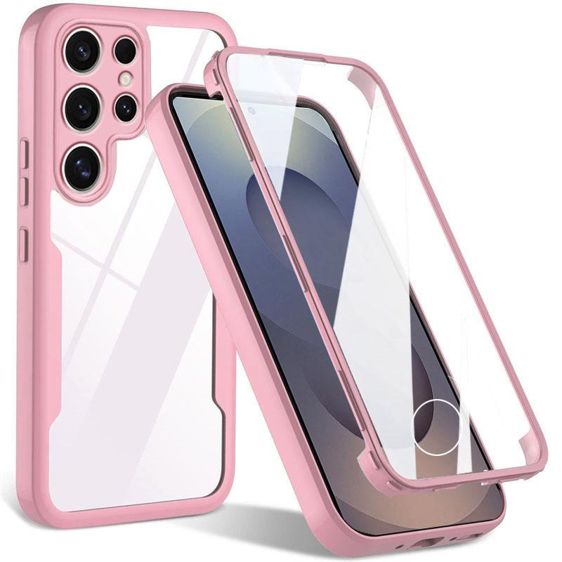 360 Plná Ochrana Kryt pro Samsung Galaxy S25 Ultra S24 S23 Plus A54 A35 A25 A16 A55 A26 A36 A56 Nárazuvzdorné Průhledné Kryty