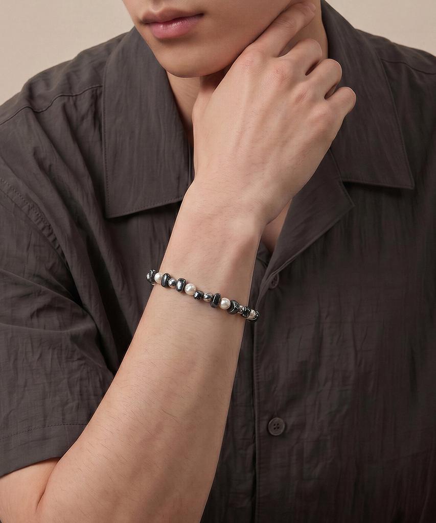 Ventera Midnight Pearl Stone Bead Bracelet