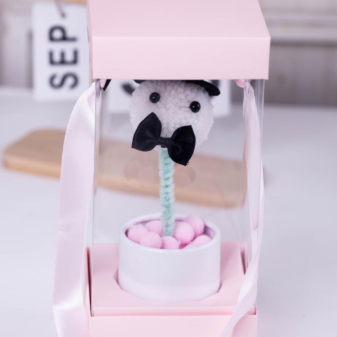 Cute DIY Pom-pom Animal Doll Ornament Gift Set 10.5*21 CM