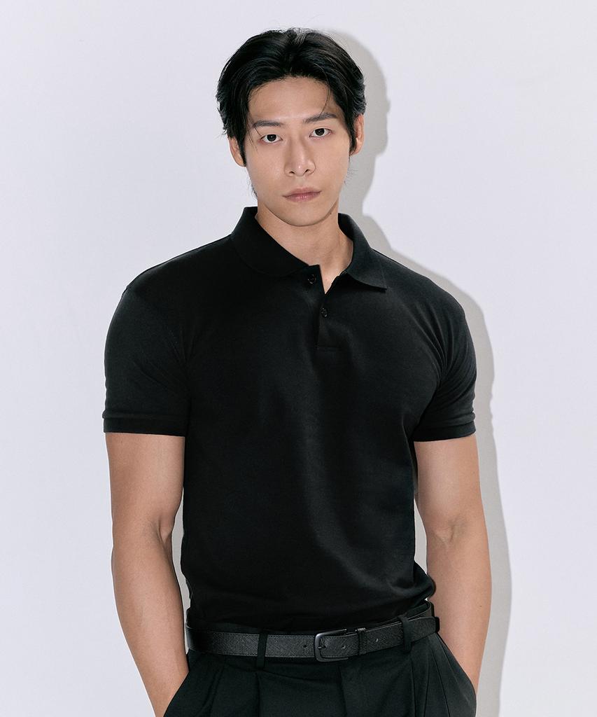 NINEZ [2Pack] Signature Cotton Muscle Fit Polo Shirt Nspk01