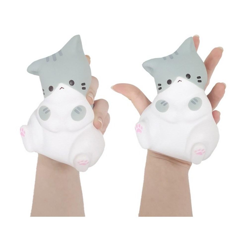 Agaplus Fluffy Marshmallow Cat Mackerel Squishy Toys, 2-Pack