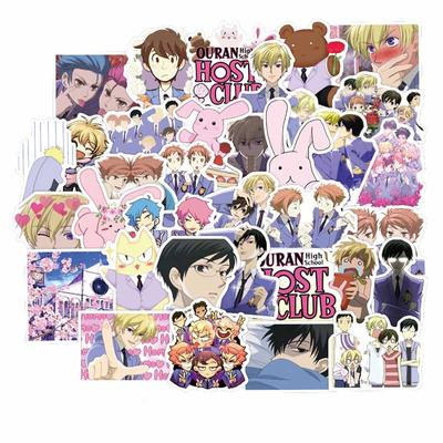 50 Adet Anime Ouran High School Host Club Çıkartması Japonya Klasik Anime Su Geçirmez Çıkartmalar Kaykay Çıkartması Dizüstü Bilgisayar Bavul