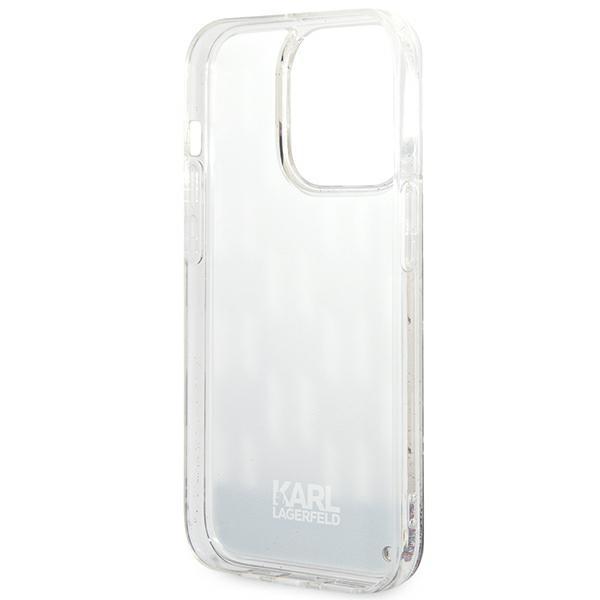 Karl Lagerfeld Klhcp14Llmnms Iphone 14 Pro 6,1 Hardcase Srebrny/Silver Liquid Glitter Monogram
