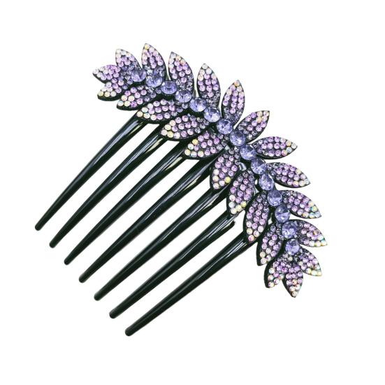Attractive Handworked Dress Up Delicate Faux Crystal Flower Hair Comb Wedding Headpieces Clip