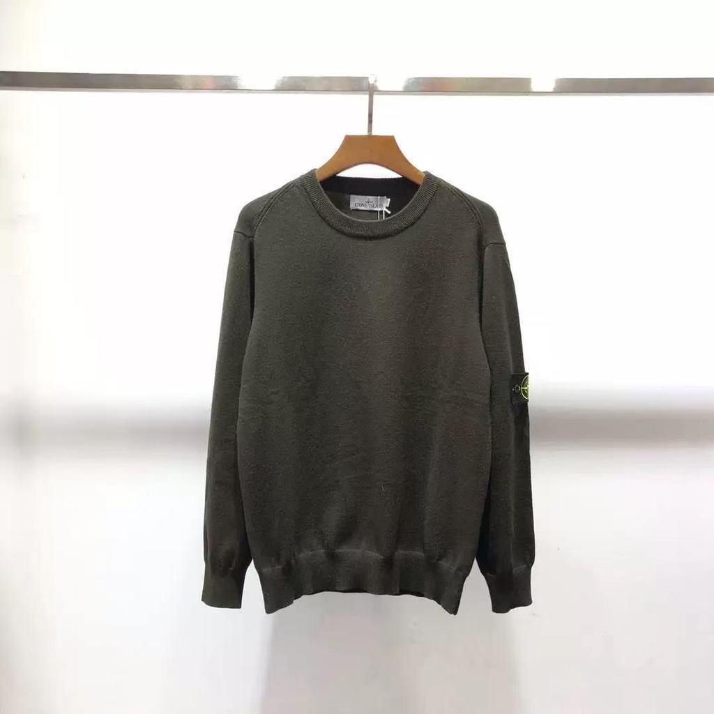 STONESLAND Unisex Strickpullover mit Stehkragen und Reißverschluss