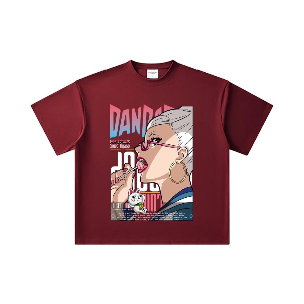260 GSM Double Yarn 32 Count 100% Cotton DanDaDan V10 Seiko Print Unisex Heavy Cotton T Shirt