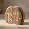 Wooden Decorative Tabletop Ornament For Easter Cross Scene