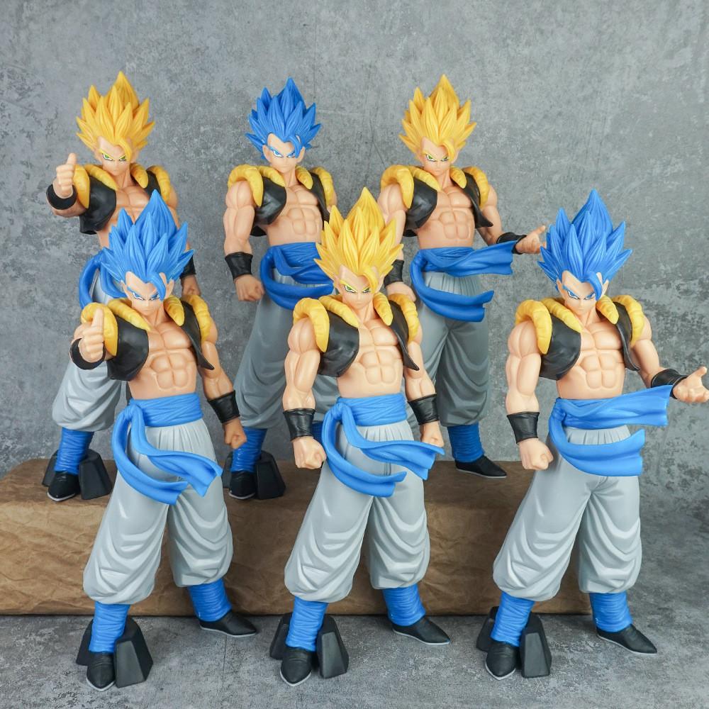 Gogeta Ball Dragon Yellow And Blue Hair Raise Hand Thumbs Up Posture Model