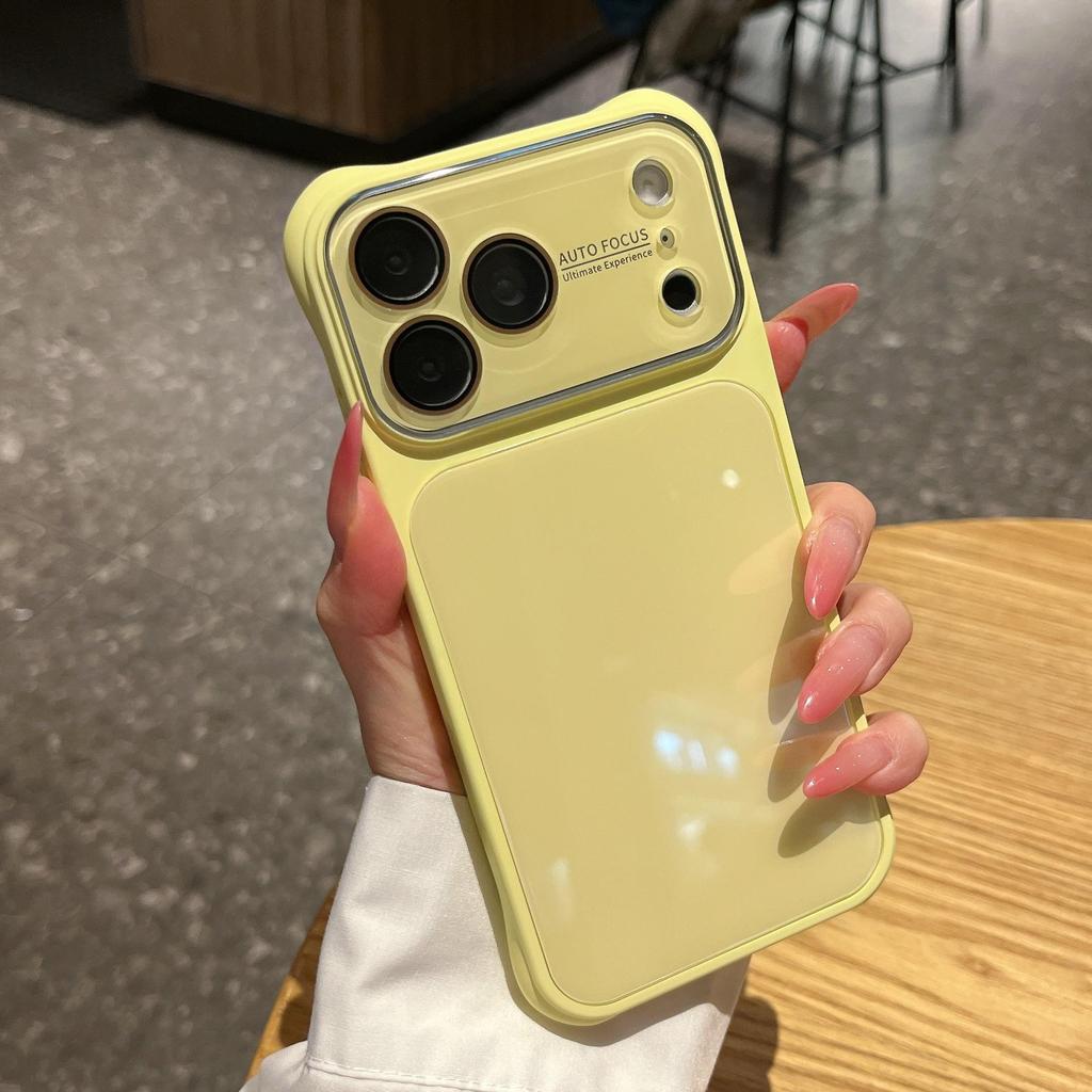 Square Anti-Drop Melamine Glass Case for iPhone 16 Pro Max & Apple 17, 14, 15
