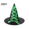 Festive Party Souvenir Hat Halloween Witch Hat, Reusable Oxford Cloth Pointed Wizard Costume Accessories for Costume, Carnival, Masquerade,