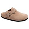 Mens Suede Flat Mule Slippers