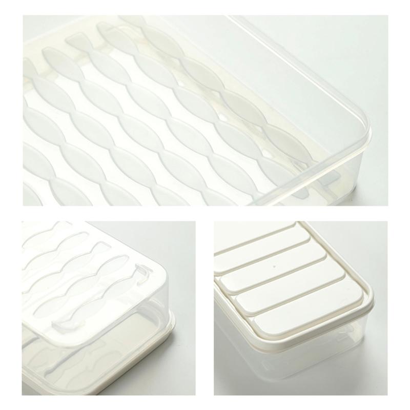 Clear Kitchen Storage Boxes Leakproof Refrigerator Organizers Space Saving Stackable Containers