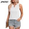 Blusas y Camisas Casuales de Moda para Mujer JPNTKY con Cuello en V sin Mangas
