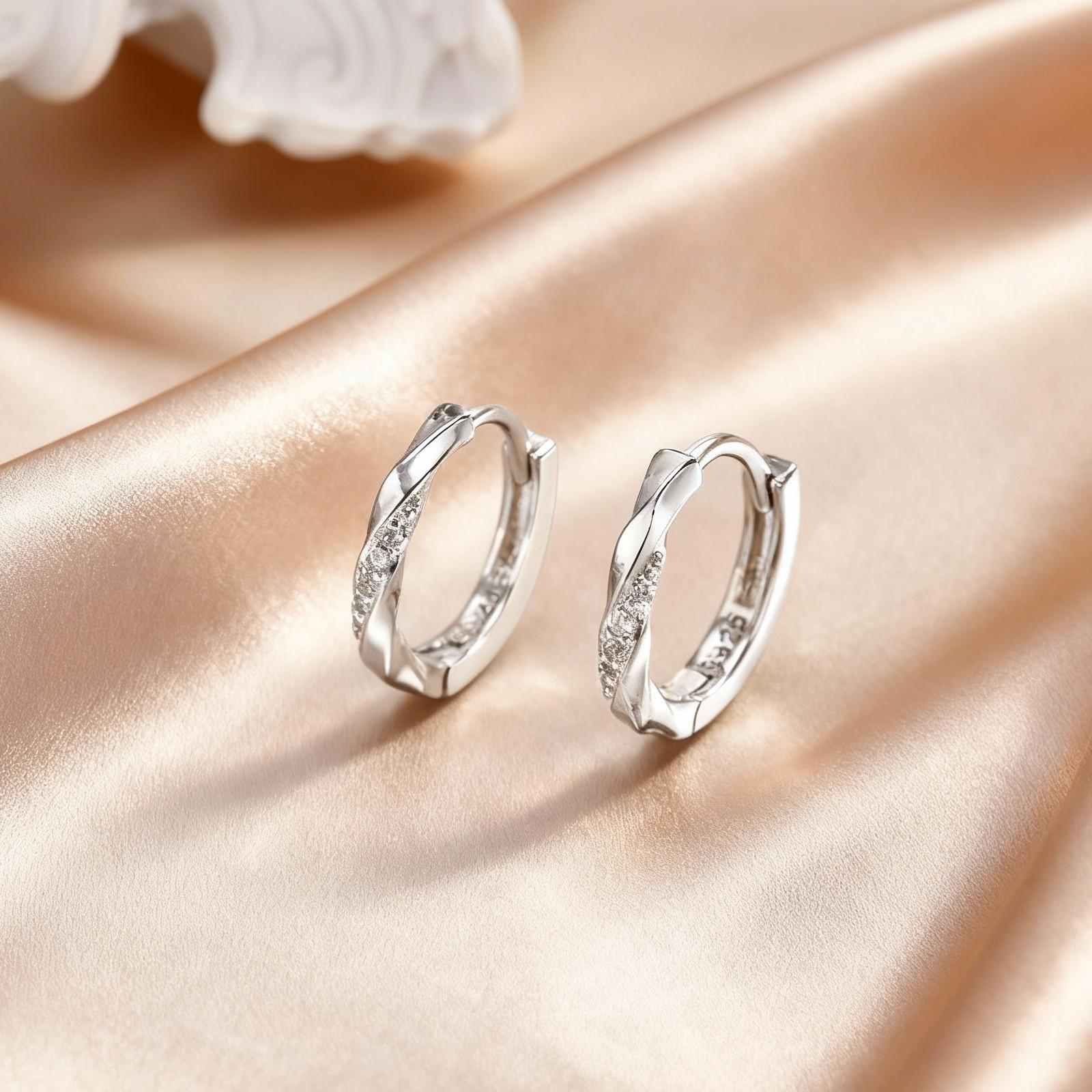 

Silver Color Cubic Zircon Round Hoop Earrings for Women Fashion Simple Circle Small Earrings Punk Fashion Jewelry Party Gifts