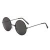 Classic Vintage Metal Round Shape Frame Colored Lenses Sunglasses Unisex Trendy  Uv Protection Reflective Sunglasses