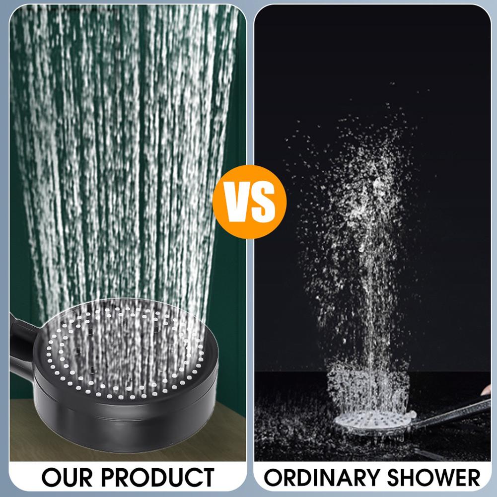 5-trybowa głowica prysznicowa z tworzywa ABS, regulowana, stała podpórka