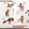 2D FLAT PRINTING 2pcs Curta (easter Decor) Playful Kittens Design Popular Window Curtain Polyester Easy Install Curta
